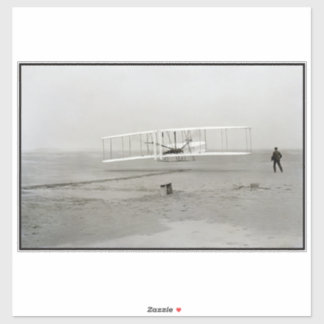 Pegatina Avión de los Hermanos Wright Primer Vuelo de Avión