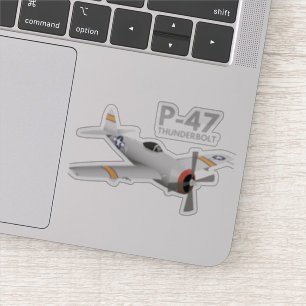 Pegatina Avión de tornillo de seguridad P-47 WW2