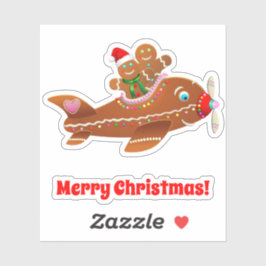 Pegatina Avión de Xmas Gingerbread