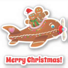 Pegatina Avión de Xmas Gingerbread
