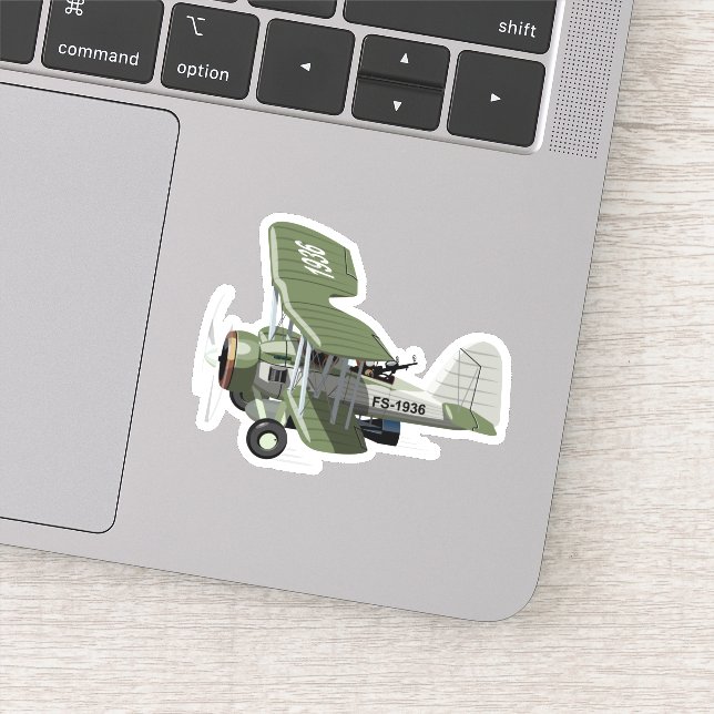 Pegatina avión retro personalizado (Detalle)