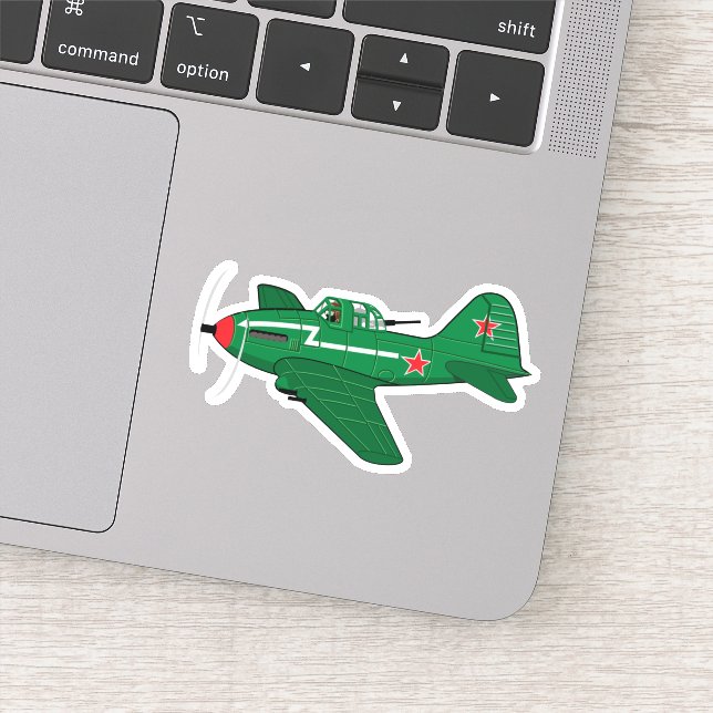 Pegatina avión retro personalizado (Detalle)