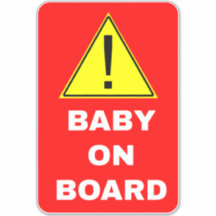 Aviso al bebé a bordo del coche