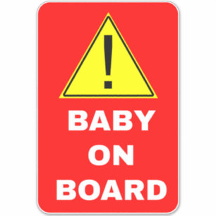 Pegatina Aviso al bebé a bordo del coche