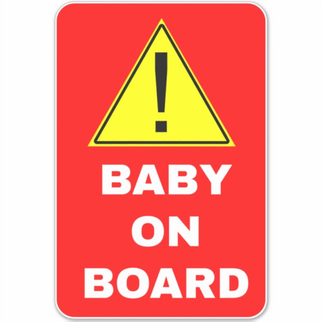 Pegatina Aviso al bebé a bordo del coche (Anverso)
