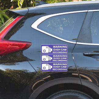 Pegatina Aviso Dash CAM Grabación Vehículo Seguridad de la 