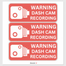 Aviso Dash CAM Grabación Vehículo Seguridad de la 