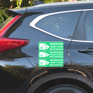 Pegatina Aviso Dash CAM Grabación Vehículo Seguridad de la 