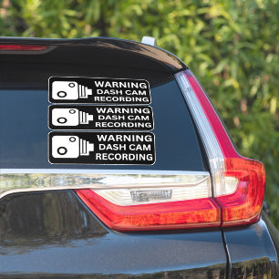 Pegatina Aviso Dash CAM Grabación Vehículo Seguridad de la 