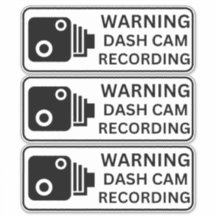 Aviso Dash CAM Grabación Vehículo Seguridad de la 