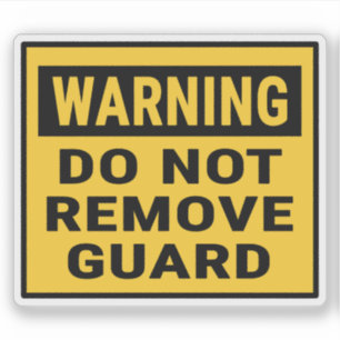 Pegatina Aviso No Eliminar Guardia