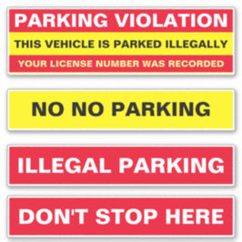 Pegatina Avisos y notificaciones de advertencia por infracc