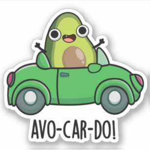 Pegatina Avo-car-do Chistes Divertidos de Aguacate 