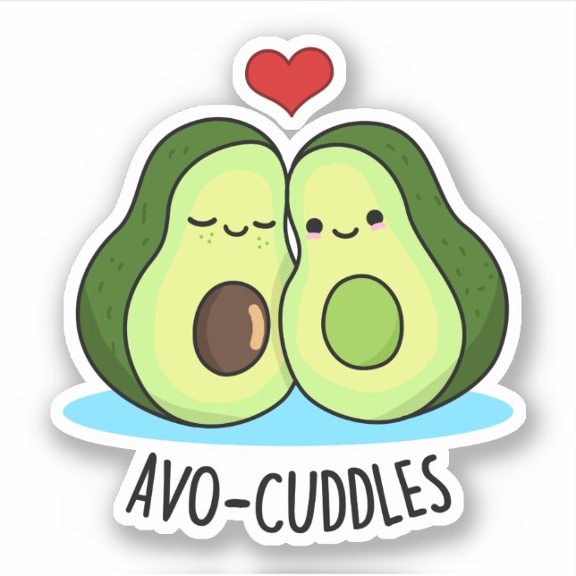 Pegatina Avocudelas Funny Aguacate Pareja Pun (Anverso)