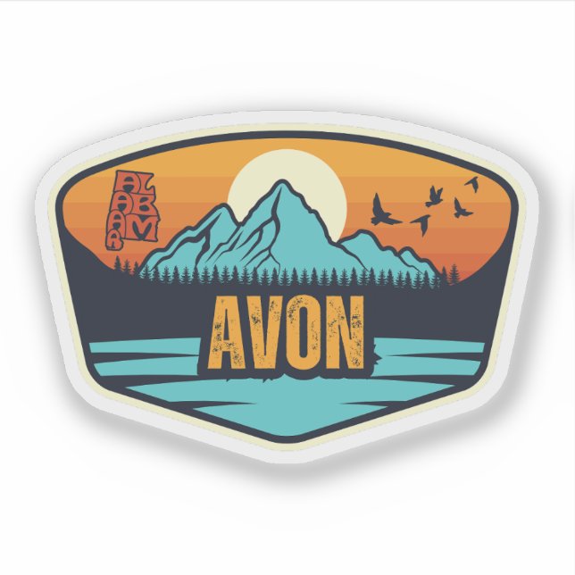 Pegatina Avon, Alabama (Anverso)