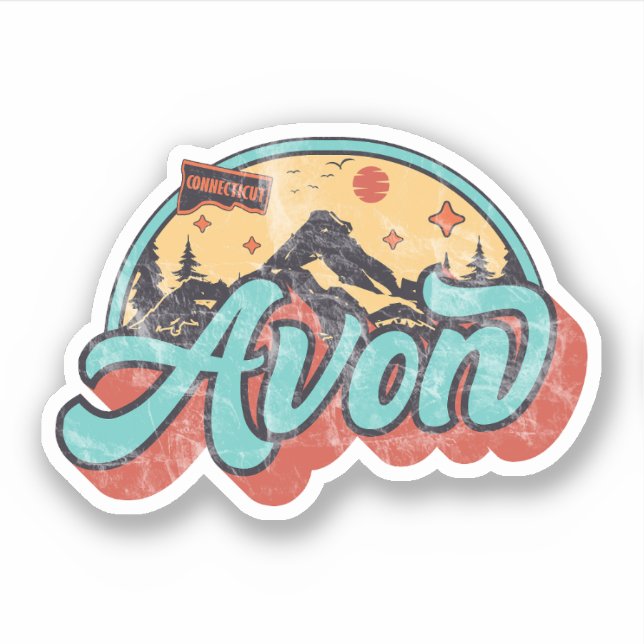 Pegatina Avon, Connecticut (Anverso)