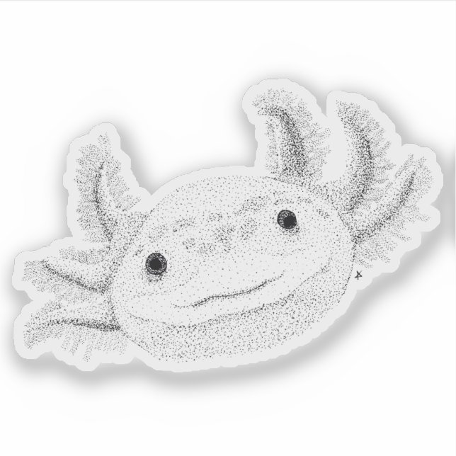 Pegatina Axolotl (Anverso)