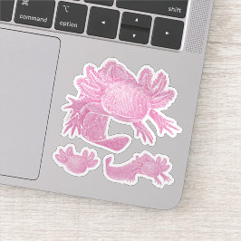 Pegatina Axolotl Stickers - PINK - 3 Pack