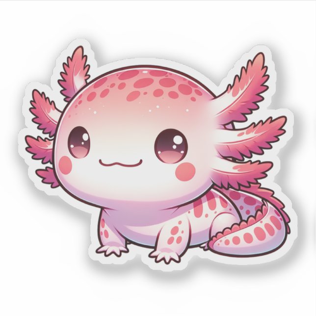 Pegatina Axolotls Cute Pastel New Designs Vinyl St (Anverso)