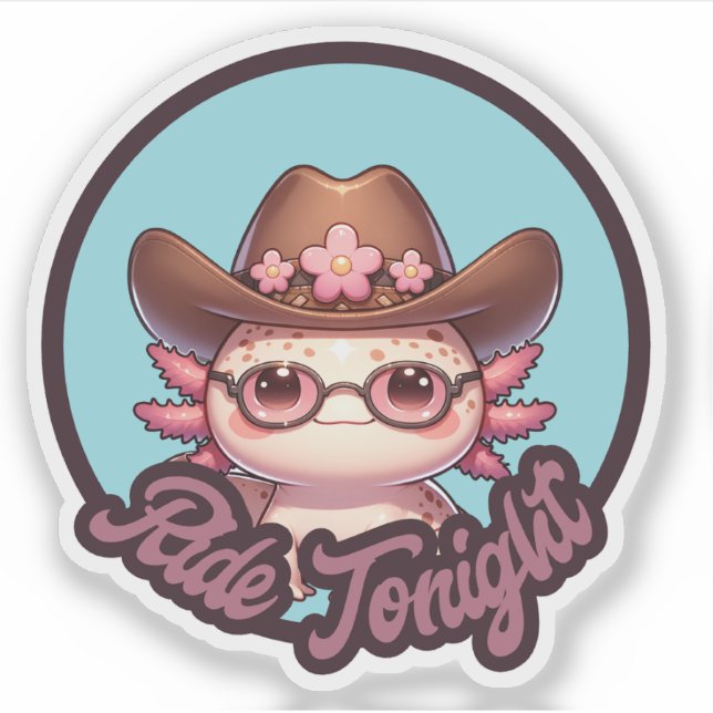 Pegatina Axolotls Cute Pastel New Designs Vinyl St (Anverso)