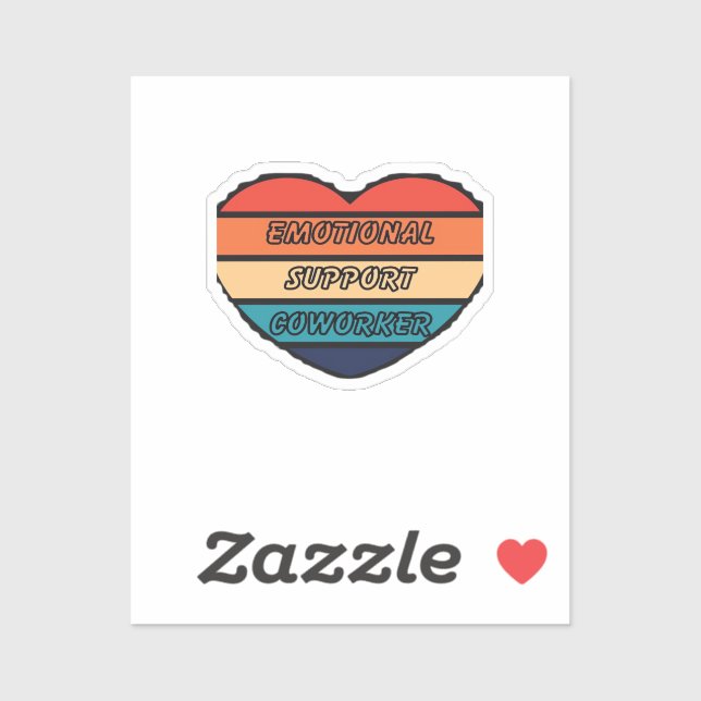 Pegatina Ayuda emocional Coworker Funny (Hoja)