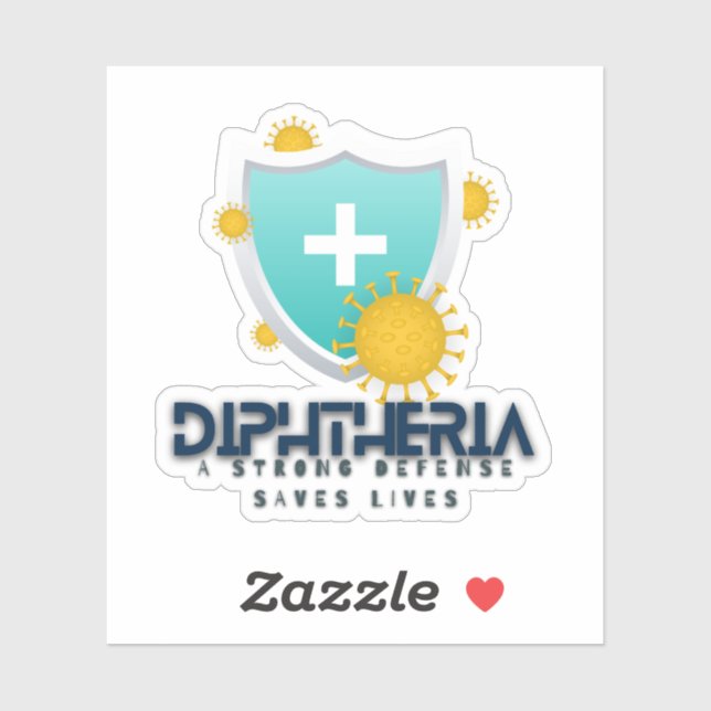 Pegatina Ayuda para estudio de difteria - Defensa fuerte sa (Hoja)