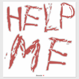 Pegatina Ayúdame Halloween de Sangre