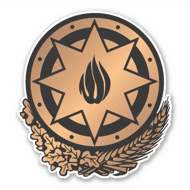 Pegatina Azerbaiyán (Anverso)