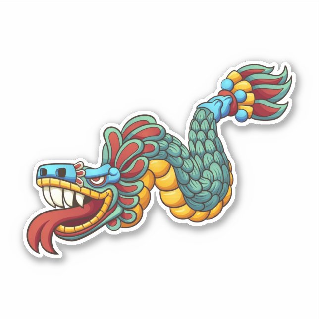 Pegatina Aztec Quetzalcoatl (Anverso)