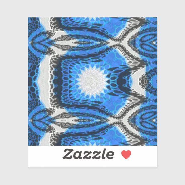 Pegatina Azul atómico (Hoja)