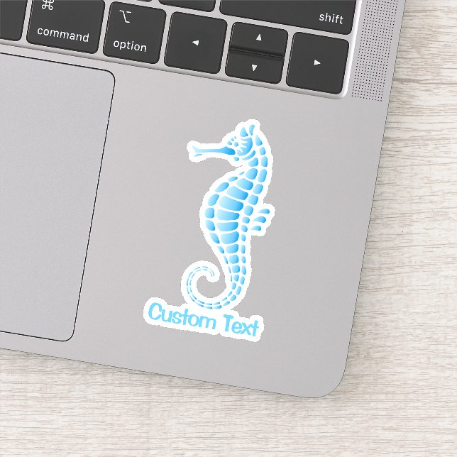 Pegatina Azul caballito de mar (Detalle)