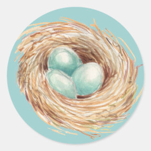 Pegatina azul de Robin's Egg Nest