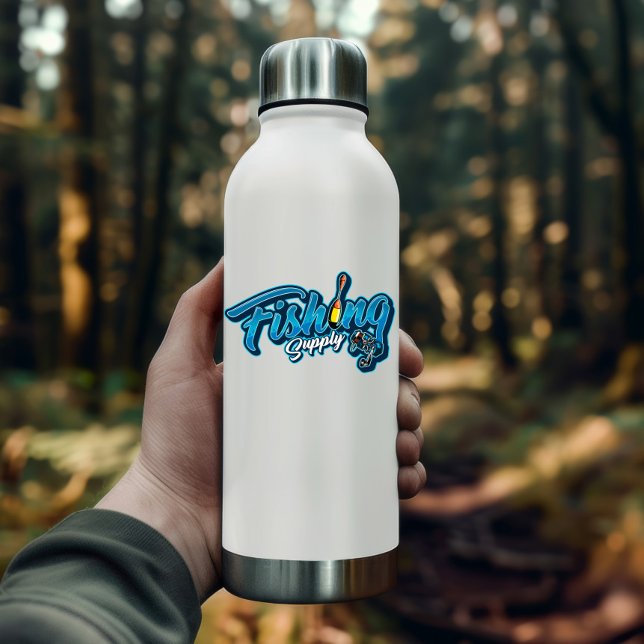 Pegatina azul de suministro de pesca | Pegatina de (Fishing Supply Vinyl Sticker | Die-Cut Sticker)