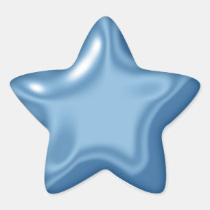 Pegatina azul estrella de globo