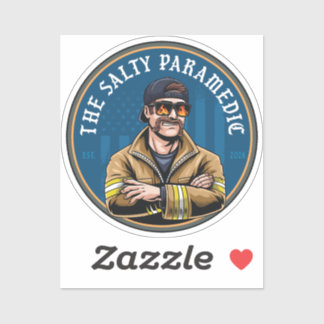 Pegatina azul HD paramédico de Salty