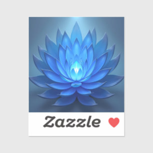 Pegatina Azul Lotus Flor Arte Espiritual Zen