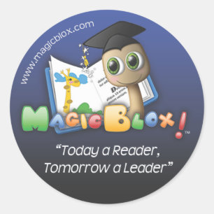 Pegatina azul MagicBlox de 2"