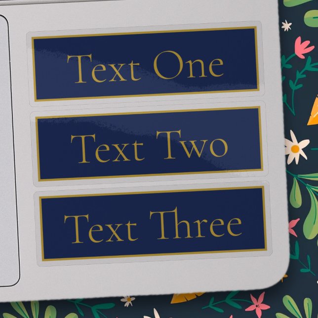 Pegatina Azul marino y nombre dorado transparente transpare (Subido por el creador)