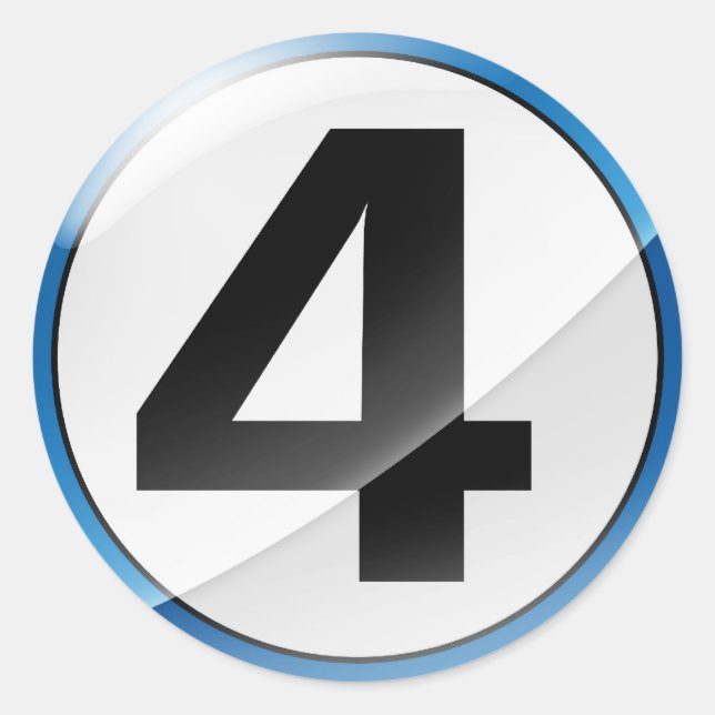 Pegatina azul número 4 (Anverso)