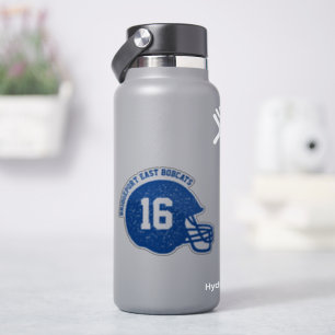 Pegatina azul número personalizado del equipo de f