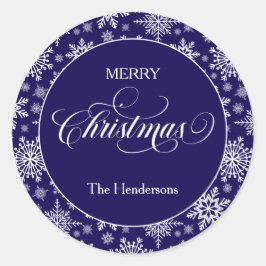 Pegatina azul Personalizado Navidades de script