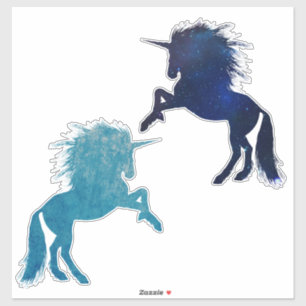 Pegatina Azules del unicornio