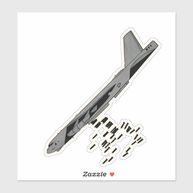 Pegatina B-52, Stratofortress, Bomber (Hoja)