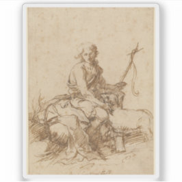 Pegatina B.E. Murillo - El santo juvenil Juan Bautista