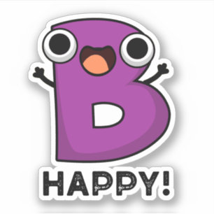 Pegatina B Happy Funny Alphabet Pun