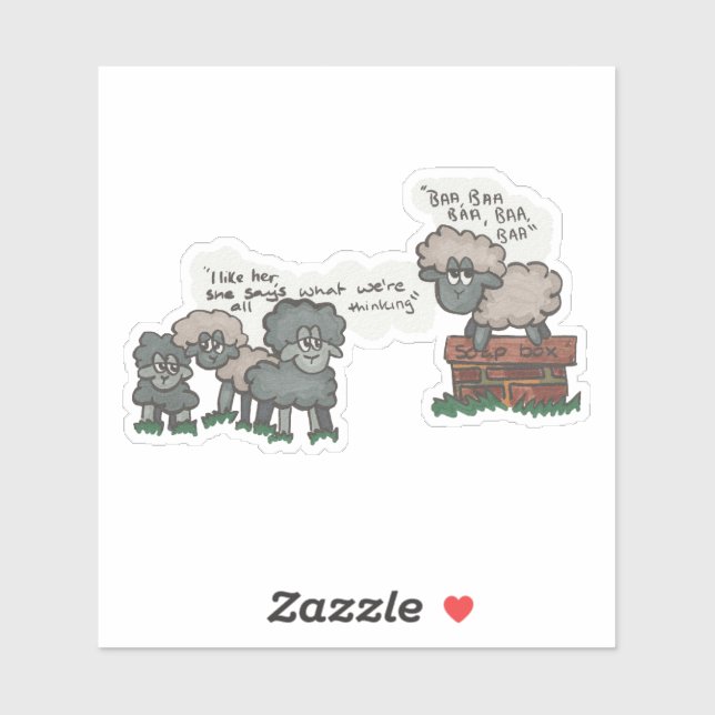 Pegatina Baa, Baa, Baa (Hoja)