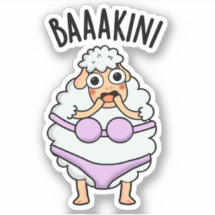 Pegatina Baa-kini Funny Bikini Pun