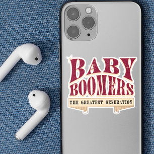 Pegatina Baby Boomers El Lema Retro De Mayor Generación