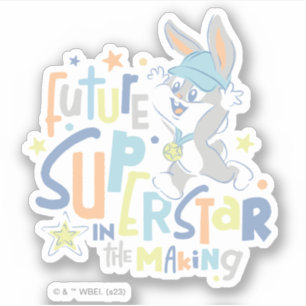 Pegatina Baby BUGS BUNNY™ Future Superstar En Entrenamiento