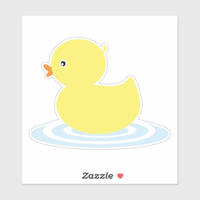 Pegatina Baby Duck Cute Yellow (Hoja)